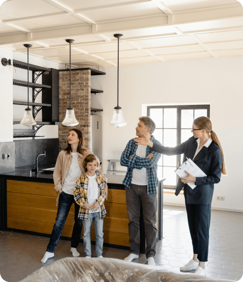 A family discusses their mortgage with an independent adviser